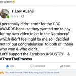 T Low, Tiye P & Sanga Tembo React Over The CBC Television Awards | SEE REACTIONS (⊙⊙)